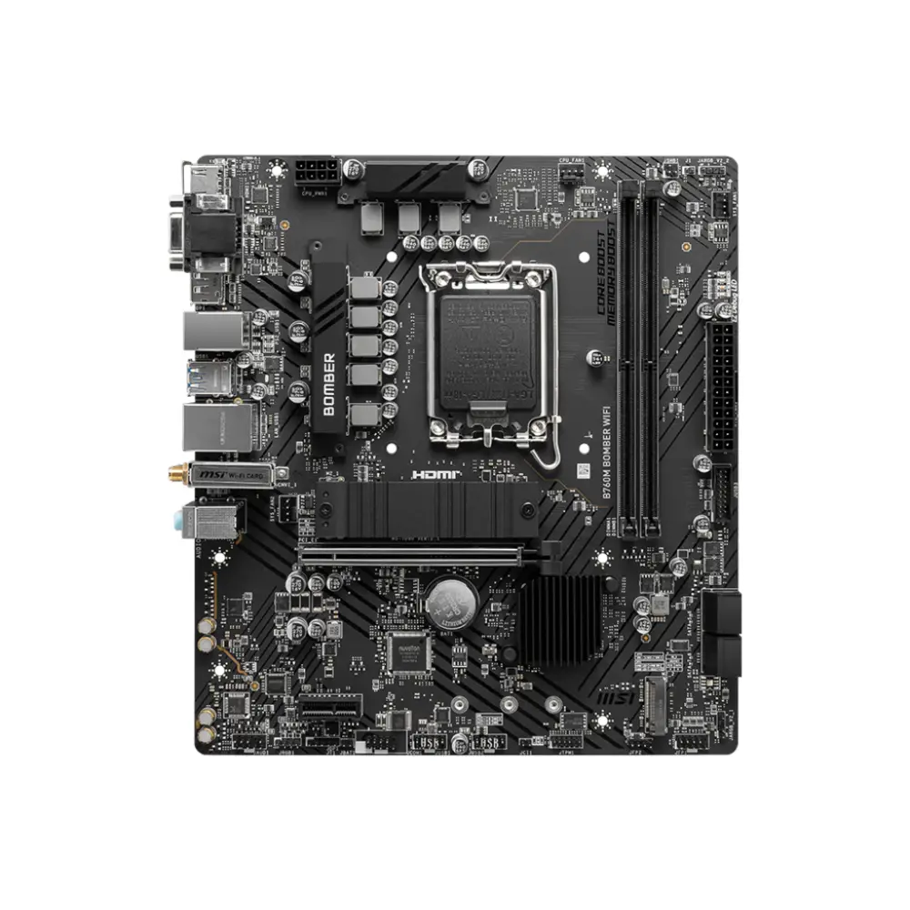 MSI B760M BOMBER WIFI DDR5 Motherboard For Intel 12th | 13th | 14th Gen view 2